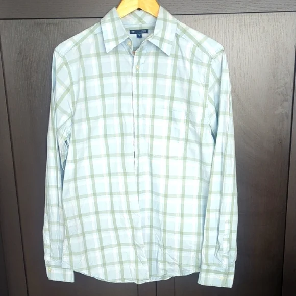 GAP Green Casual Button Down Shirt Lightweight Cotton - Size Small NWT - Picture 2 of 7